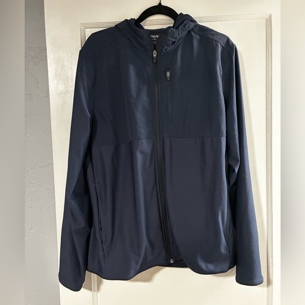Old Navy Active Knit tech Men's Navy Full-Zip Lightweight Jacket (Size: L)